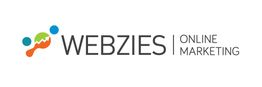 Logo van Webzies Online Marketing met kleurrijke grafiekelementen.