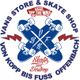 Logo mit Skateboard-Grafik und dem Text „Vans Store & Skate Shop, Offenbach“.
