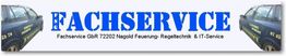 Fahrzeuge mit der Aufschrift "Fachservice Gbr 72202 Nagold Heizung, Regeltechnik & IT-Service".