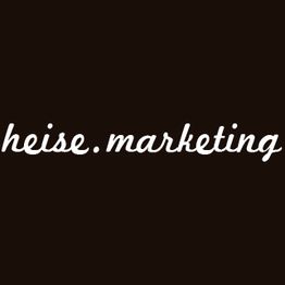 Weiße Schrift "heise.marketing" auf schwarzem Hintergrund.