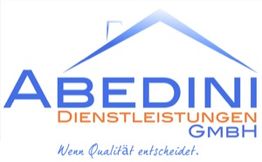 Logo der Abedini Dienstleistungen GmbH mit Slogan: "Wenn Qualität entscheidet."
