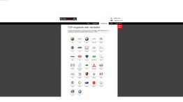 Liste der Autohersteller-Logos auf einer Webseite zu Top-Angeboten verschiedener Marken.
