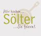 "Text: Wir kochen... Sölter ...Sie feiern! Pfannensymbol im Hintergrund."