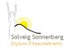 Logo mit Silhouette, Sonne und Text "Solveig Sonnenberg, Diplom Fitnesslehrerin".