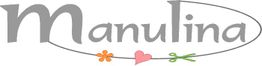 Schriftzug "Manulina" mit Blume, Herz und Schere als Verzierung.