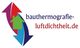 Logo mit Haus, Pfeilen und Text: "bauthermografie-luftdichtheit.de".