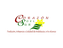 Logo "Corazón del Sur" con texto: Tradición, Artesanía y Calidad de Andalucía, a tu alcance.