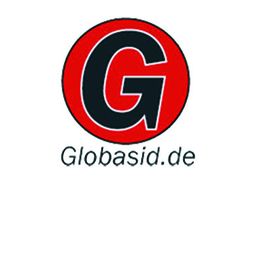 Rotes G auf weißem Hintergrund, darunter schwarzer Text "Globasid.de".