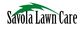 "Savola Lawn Care logo with green grass graphic over the text."