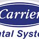 Logo mit blauem Oval und Text "Carrier Rental Systems" darunter.