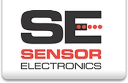 Logo of "Sensor Electronics" with large "SE" above the text.