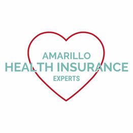 Heart outline with "Amarillo Health Insurance Experts" text inside.