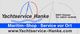Logo von Yachtservice Hanke, maritimer Shop und Service, mit Kontaktinformationen und Webadresse.