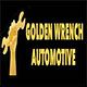 Golden Wrench Automotive logo with a yellow wrench on a black background.