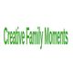 Text: "Creative Family Moments" in green on a white background.