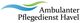 Logo des Ambulanten Pflegedienstes Havel mit blauen und grünen Wellenlinien.