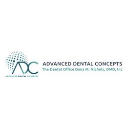 Logo for Advanced Dental Concepts with text "ADC" and dentist name: Dana M. Nichols, DMD, Inc.