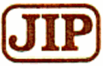 Braunes Logo mit dem Schriftzug "JIP" in einem abgerundeten Rechteckrahmen.