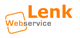 Logo mit orangener Schrift: "Lenk Webservice".