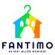 Logo: Buntes Haus mit Haken, darunter "FANTIMO" und Slogan "Klick! Alles schick!" in Schwarz.