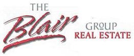 The Blair Group Real Estate logo with red and gray text.