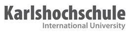 Logo der Karlshochschule International University in grauer Schrift.
