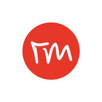 Roter Kreis mit den weißen Buchstaben "TM" in der Mitte.