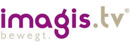 Logo mit Text: "imagis.tv bewegt." in Lila und Grau gehalten.
