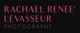 Rachael Renee' Levasseur Photography logo in pink and gray on a black background.