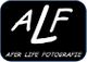 Zwart logo met witte tekst: ALF, Afer Life Fotografie.