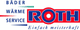 Logo mit Text: "BÄDER WÄRME SERVICE ROTH, Einfach meisterhaft".