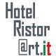 Logo con testo "Hotel Ristor @rt.it" in caratteri moderni.