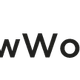 Logo van NieuwWonenLeiden met rode huisvorm en tekst in zwart en rood.