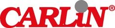 Logo de Carlin en letras rojas con un punto gris sobre la letra 'i'.