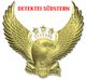 Goldener Adler mit drei Sternen, darüber in Rot: "Detektei Südstern".