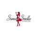 Logo "Sana e Snella": siluetta di donna in rosso con fiore, testo elegante in nero.