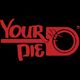 "Your Pie" logo in red letters with a stylized pizza graphic on a black background.