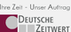 Logo von Deutsche Zeitwert mit Slogan "Ihre Zeit - Unser Auftrag".