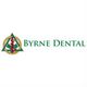 Byrne Dental logo with a green triangle and red caduceus symbol.
