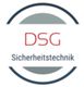 Logo mit Text "DSG Sicherheitstechnik" in einem Kreis.