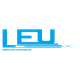 Logo azul con texto "LEU Servicios Integrales" y una manguera rociando agua a la derecha.