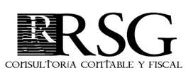 Logo de RSG Consultoría Contable y Fiscal, letras negras sobre fondo transparente.