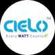 Cielo logo with the slogan "Every WATT Counts" and a small green leaf icon.