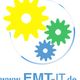 Drei bunte Zahnräder im Kreis, darunter die Website www.EMT-IT.de in blauer Schrift.