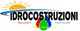 Logo di Idrocostruzioni con sole, simboli di gocce e scritte: riscaldamento, climatizzazione.