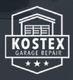 KOSTEX Garage Repair logo featuring a garage door and three stars below.