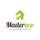 Logotipo de Madereco: Casa verde con hoja, texto "Casas de Madera Ecológicas".