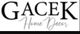 "GACEK Home Decor logo in bold black and stylish gray cursive text."