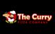 Logo with a chef holding pizza, text: "The Curry Pizza Company: Pizza, Wings, Taps."