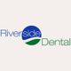 Logo of Riverside Dental with blue and green text and a circular design.